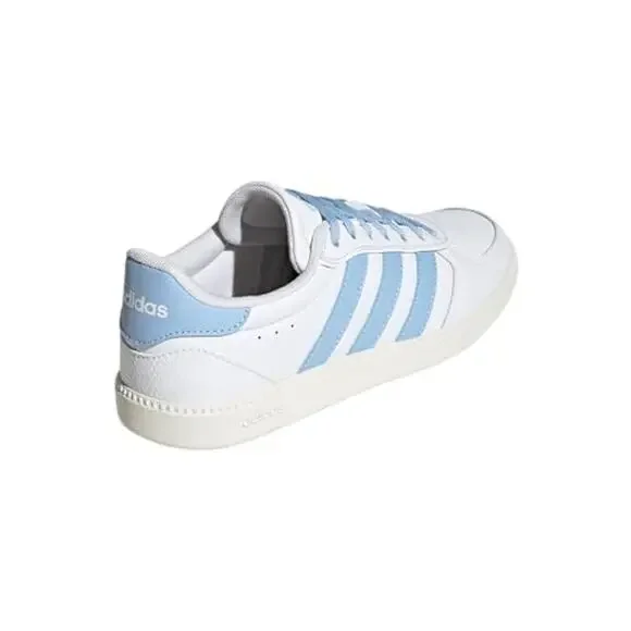 NWT adidas Women's Breaknet Sleek Sneaker, White/Blue/Off White, 6 - Picture 4 of 7